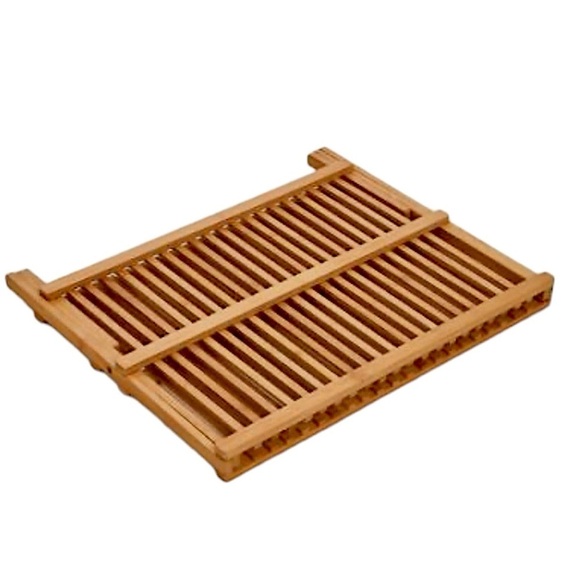 PINE FOLDING DISH RACK RUSTIC Wood Collection NEW - Picture 3 of 9